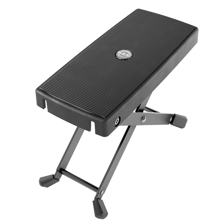 Repose-pied réglable 4 positions, plateau 20.2 x 9.1 cm avec caoutchouc antidérapant, pieds en aluminium, poids: 0.30 kg, noir