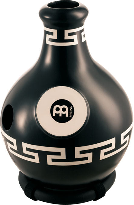 Ibo Drum tri-tonal, fibre de verre, large, surface de jeu additionnelle en fibre, noir (frise blanche)