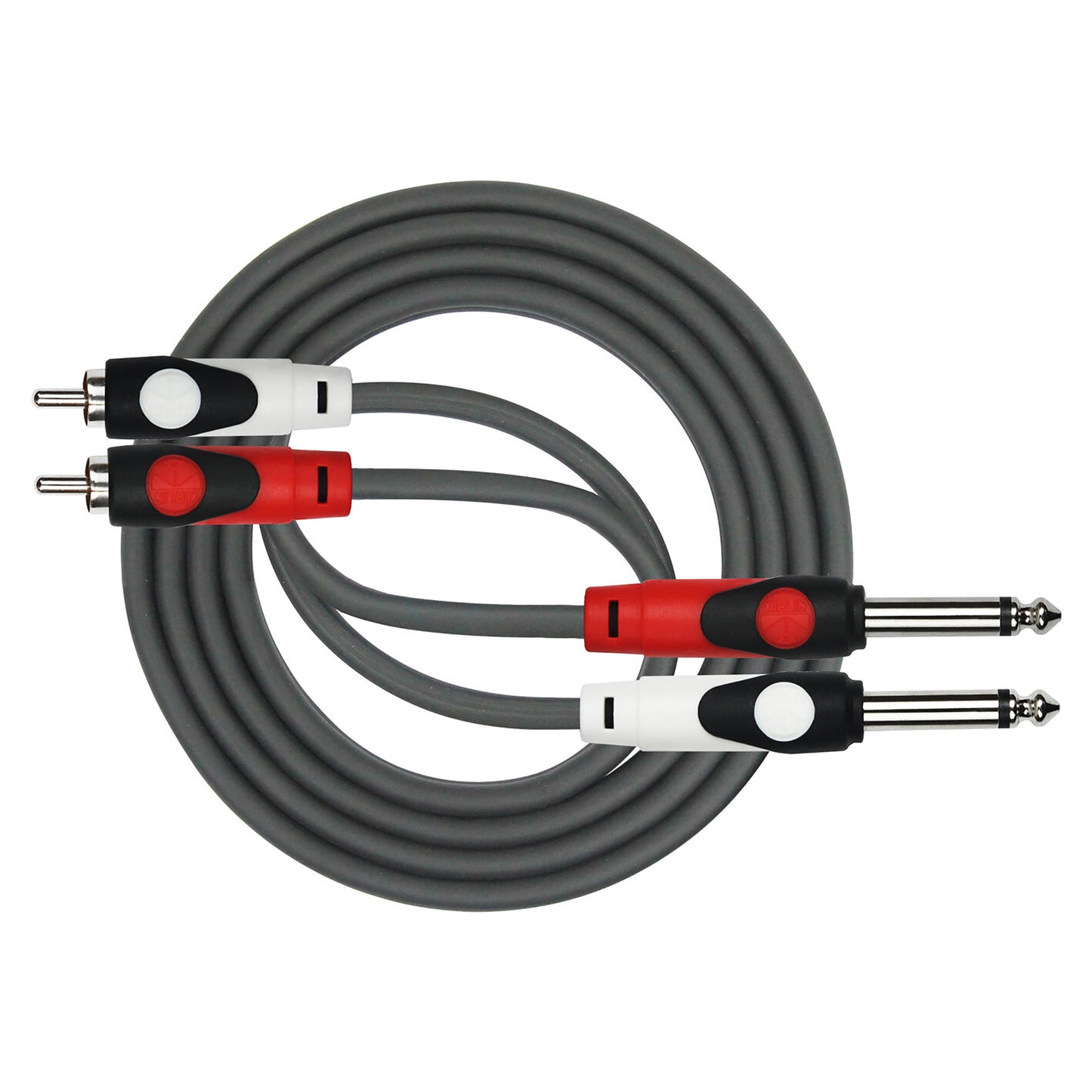 Câble patch LIGHT GEAR 2x RCA/2x Jack mono, 1 mètre, noir