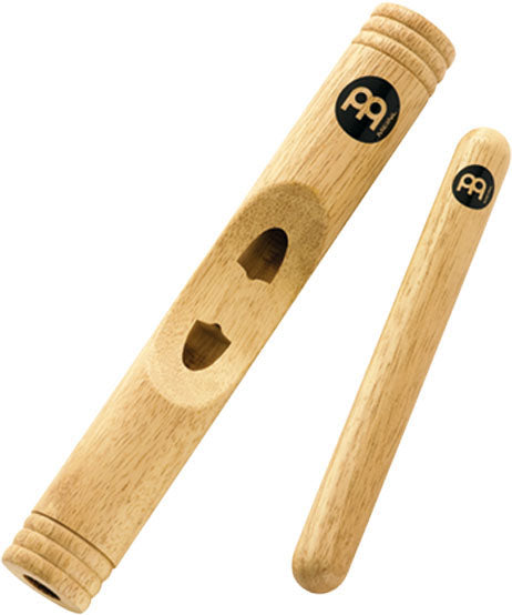 Paire de claves africaines en bois dur
