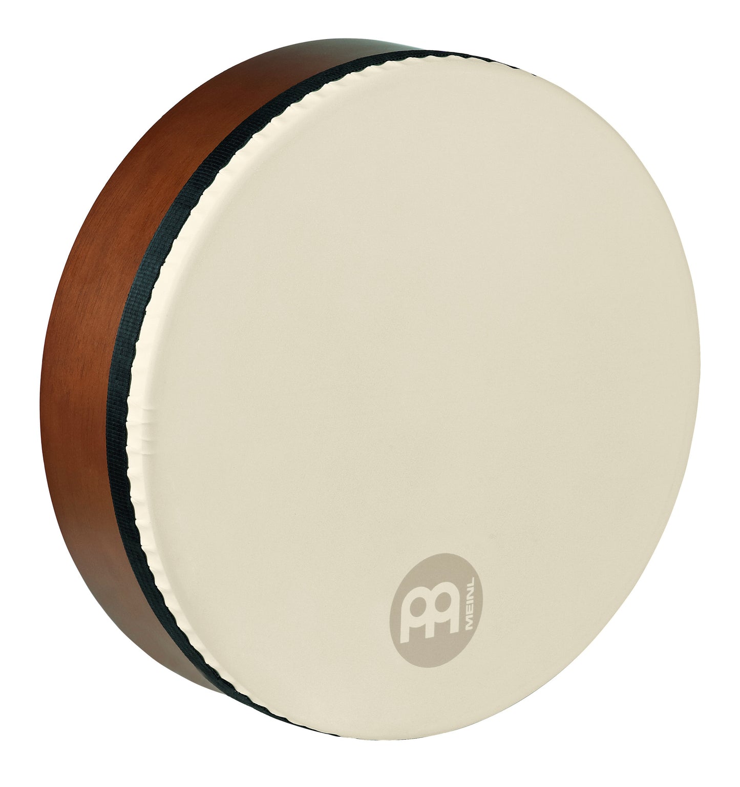 Bendir 14" x 4", corps en hévéa, peau synthétique True Feel, timbre et système d'accordage internes, African Brown