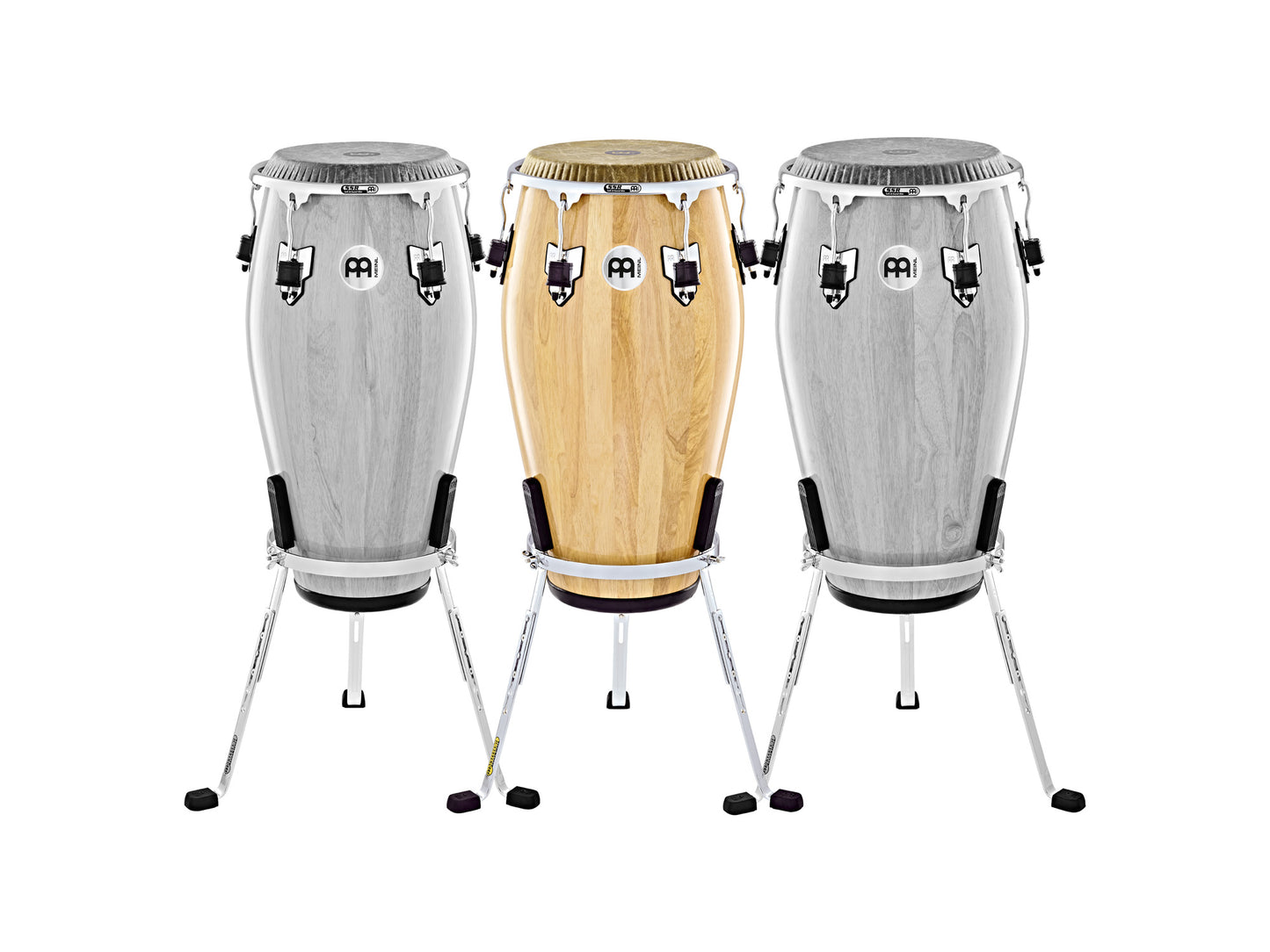 Conga Marathon exclusive 11" 3/4, fut en Siam Oak deux plis, inclus : pieds Steely, naturel brillant