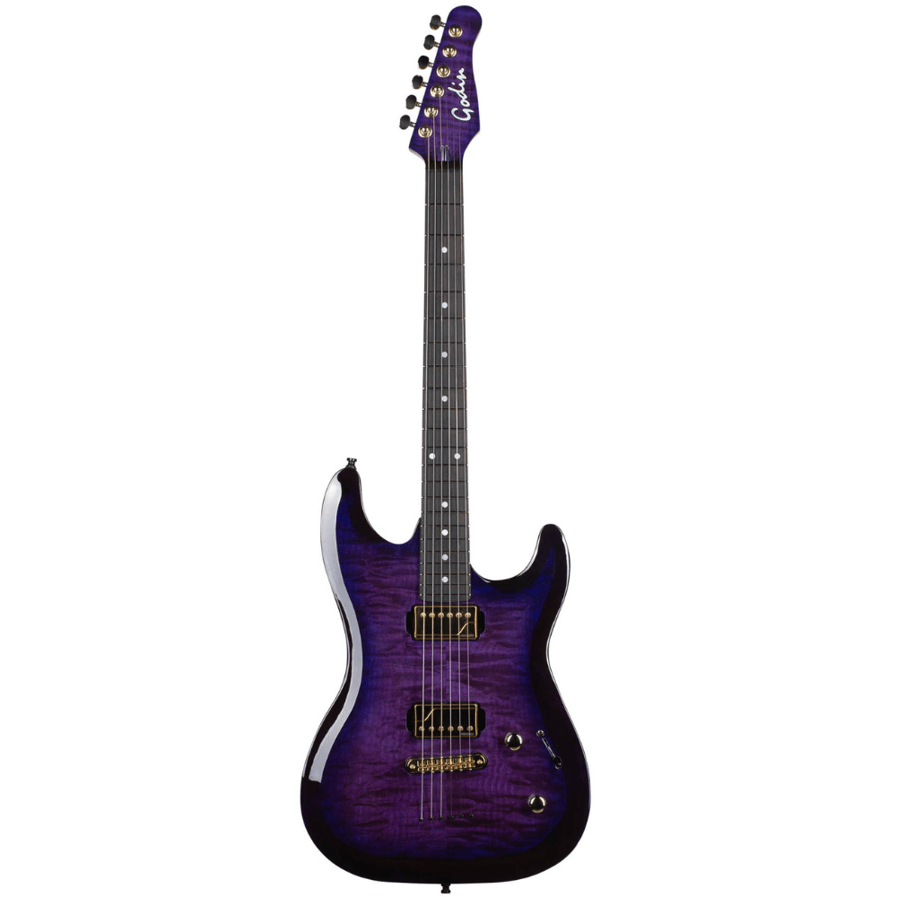 Godin Artisan ST-II Black Amethyst + Etui
