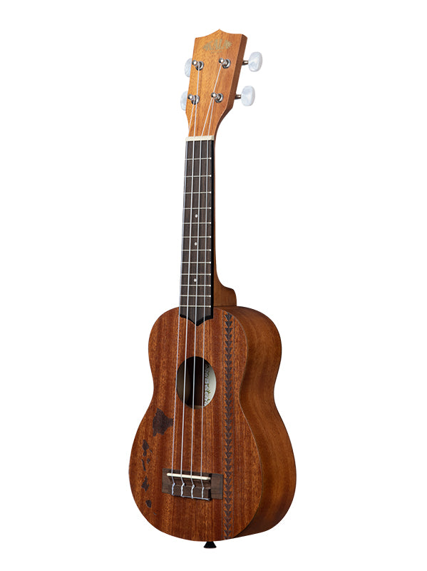 KA-15, Soprano, Mahogany, motif Hawaiian island et tattoo, livré avec housse