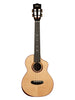 Kala Contour collection, Solid Gloss Spruce Rosewood, Tenor Cutaway, livré avec housse