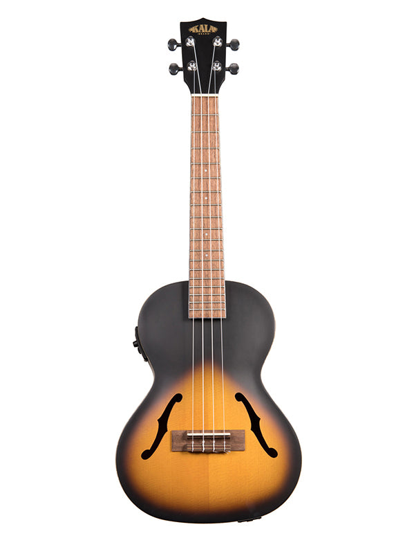 Kala Crossover - Archtop hollow, Tenor électro-acoustique - Tobacco