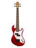 Kala Corpo Massello U-Bass, 4 corde, fornito con custodia - Rosso Metallizzato