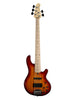 Lakland Skyline 55-02 Deluxe, 5 corde - Honey Burst, tastiera in acero