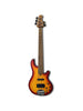 Lakland Skyline 55-02 Deluxe Quilt, 5 corde - Cherry Sunburst Satin, tastiera in acero
