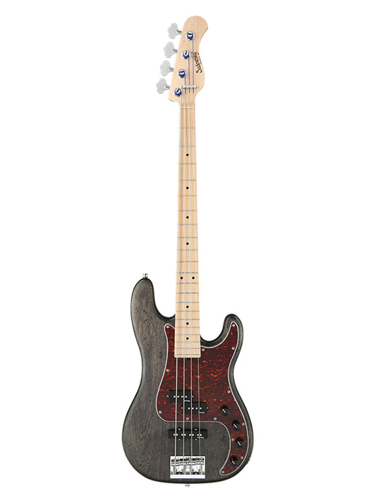 Sadowsky MetroLine, Hybrid PJ Vintage, 4 cordes, 21 frettes, ash - Black Transparent Satin