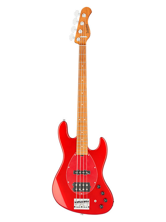Metroexpress, MJ Vintage Bass, 4 cordes, 21 frettes - Candy Apple Red,Maple