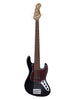 Sadowsky MetroExpress, Standard JJ, 4 corde, fretless con linee - Nero, Morado