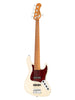 Sadowsky MetroExpress, Standard JJ, 4 corde, fretless con linee - Olympic White, Morado