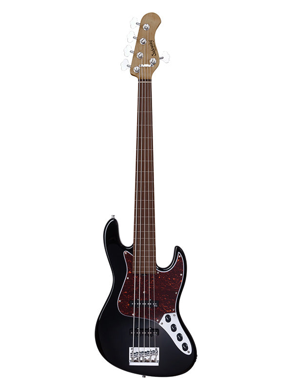 Sadowsky MetroExpress, Standard JJ, 5 cordes, Fretless avec lignes, gaucher - Black,Morado
