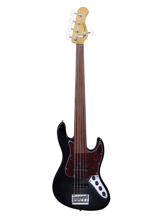 Sadowsky MetroExpress, Standard JJ, 5 cordes, Fretless - Black,Morado