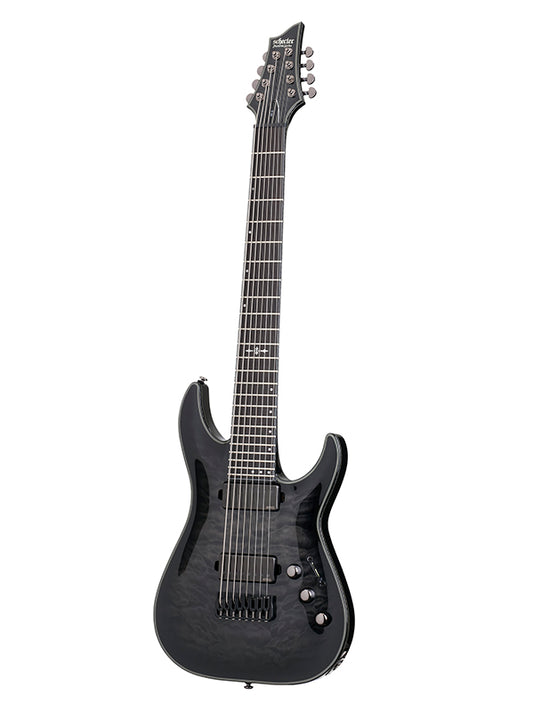 Schecter Hellraiser C-8 Hybrid - Trans Black Burst