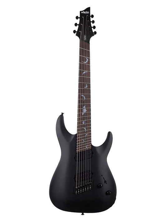 Schecter Damien 7 multi-scale - Satin Black