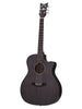 Schecter Acoustique Deluxe, spalla mancante - Nero satinato trasparente