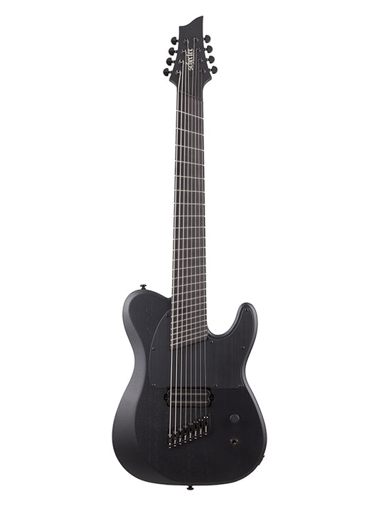 Schecter PT-8 Black multi-scale OPS - Satin Black Open Pore