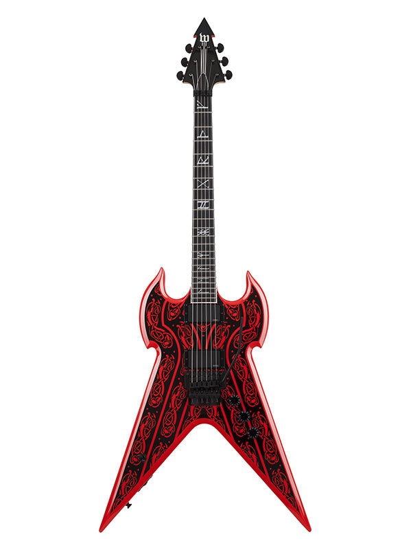 Schecter Zakk Wylde War Hammer, Floyd Rose - Norse Dragon Pinstripe