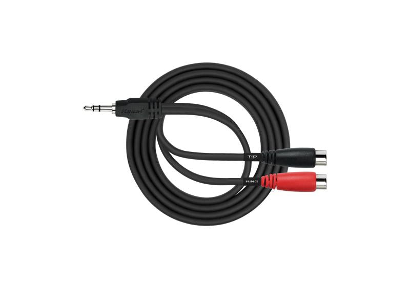 Kirlin YE367-1.5BK Adaptateur Mini Jack 3.5Mm- RCA F