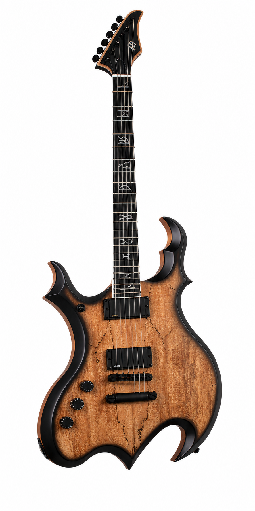 Schecter Wrathmaker in acero marezzato, per mancini - Black Burst