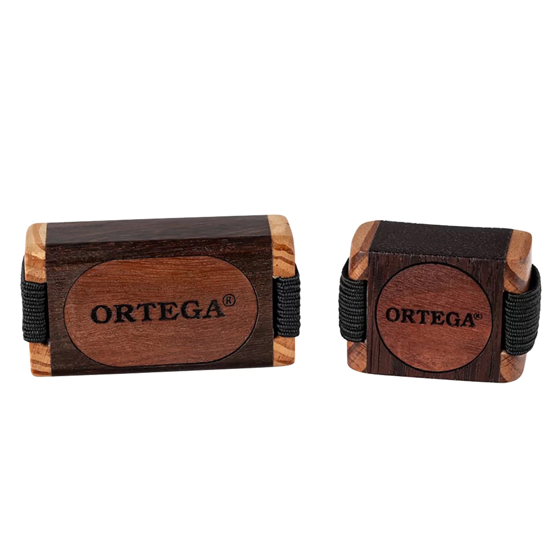 OFSW-S, shaker pour doigt bois Ortega, cassier, cèdre rouge et Tigerwood, petite taille, bande élastique, finition naturelle