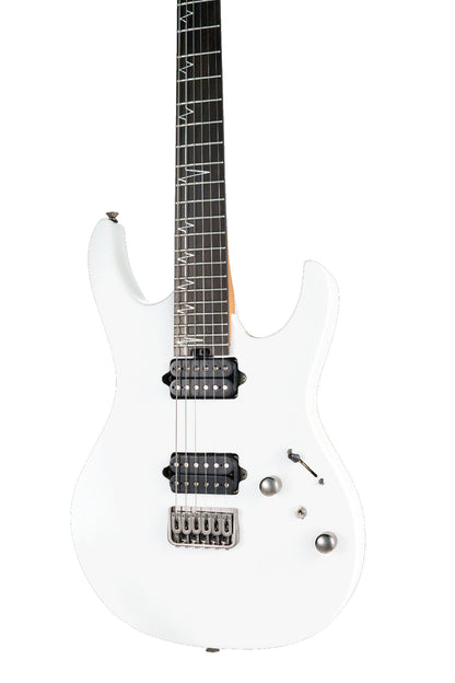 MOOER MMT100, corps aulne américain, manche érable torréfié, touche palissandre, pearl white, avec housse