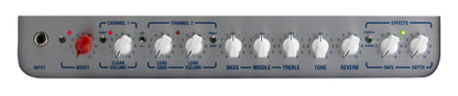 Ampli guitare électrique 60W, 2x HP 12" HH, 2 canaux, EQ 3 bandes, réverb, tremolo, chorus, boucle d'effet, 15.8 kg, bleu
