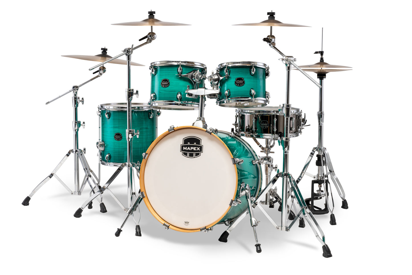 Batterie Mapex Armory fusion 5 fûts, bouleau et érable, sans accessoires, Jade Stone