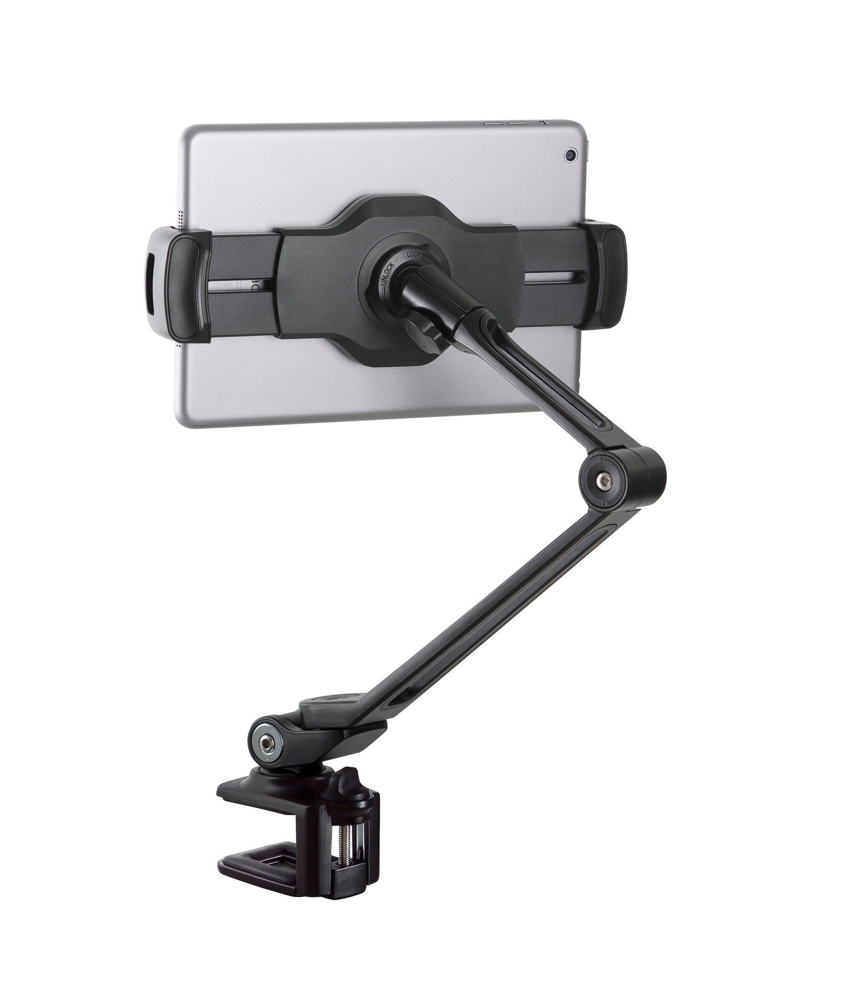 Support de smartphone et tablette universel K&M 19805, avec pince.