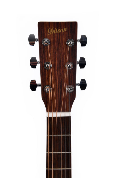 Modèle DC-10E, Dreadnought pan coupé, table épicéa Sitka, fond & éclisses acajou, EQ SIGMA, naturel satiné