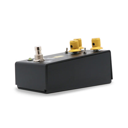Pédale SUPER RODENT, overdrive et distorsion basée sur deux pédales légendaires, 100% analogique, noir et jaune
