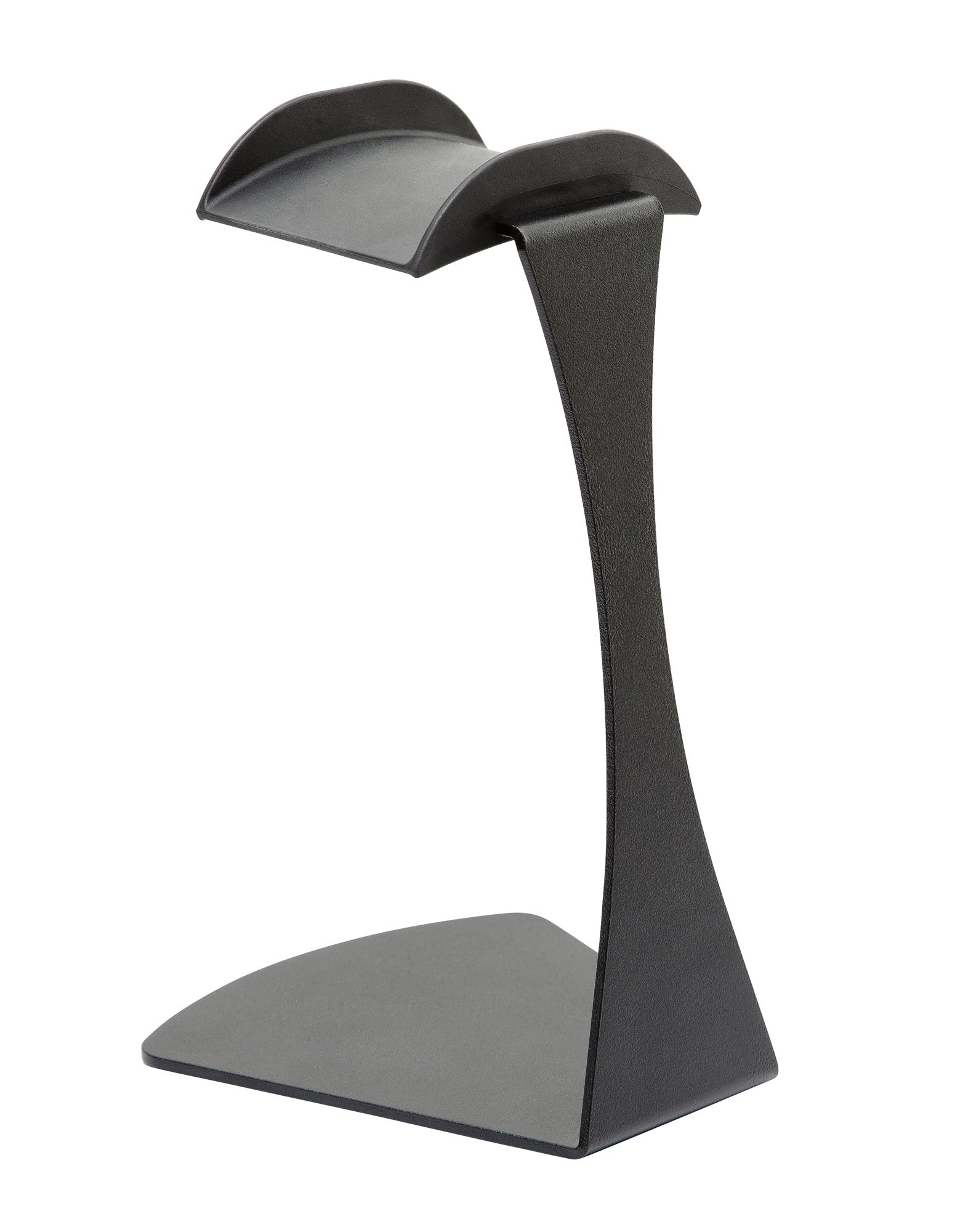 Support pour casque audio, acier, placement sur table, revêtement antidérapant, poids 0.694 kg, noir
