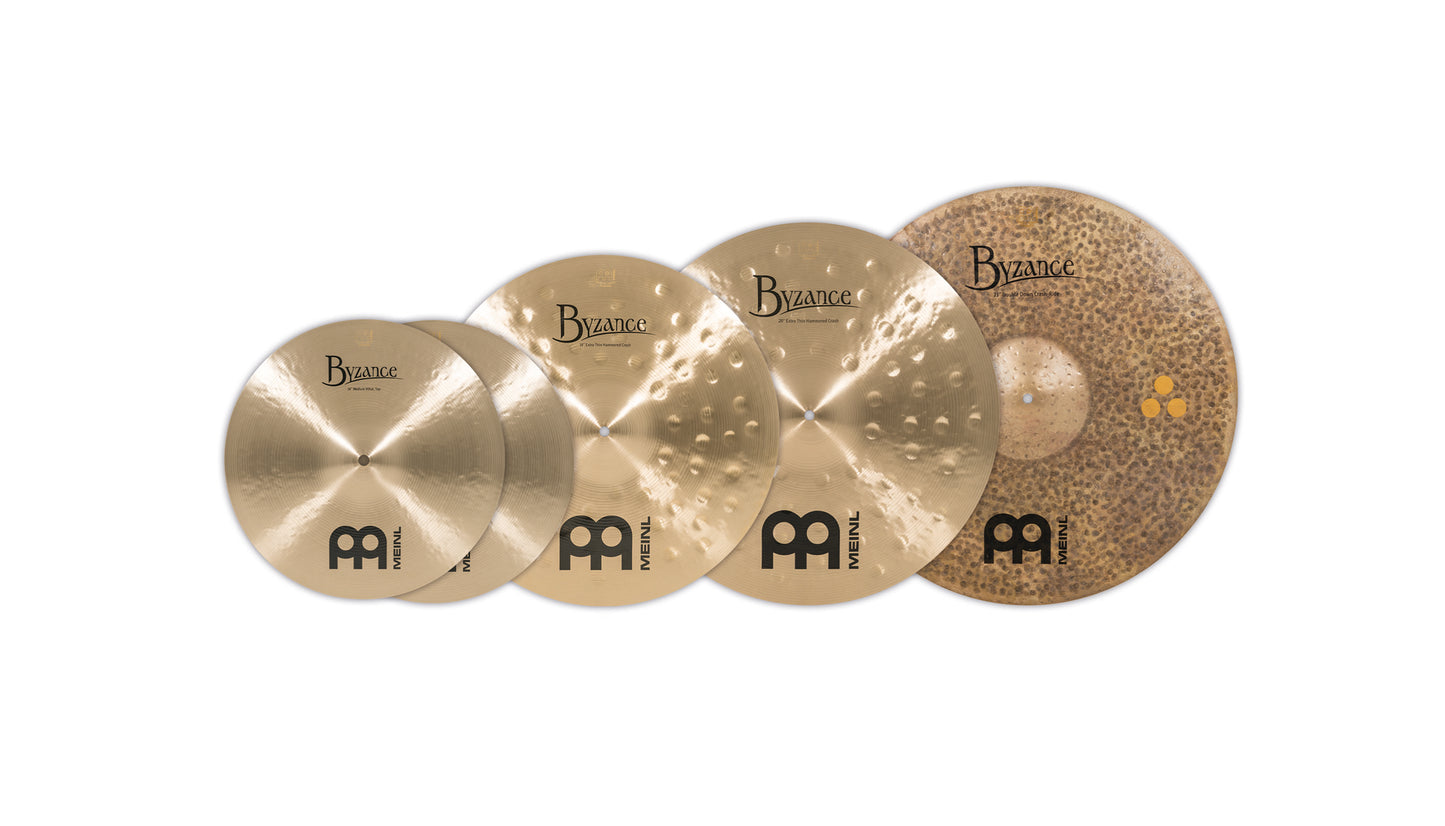 Pack de cymbale Matt Halpern Meinl Byzance Artist's Choice 14"18"20"21" alliage bronze B20 Traditional, Dark
