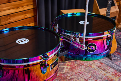 Jeu timbales 14 & 15" Diego Camacho, acier inoxydable, support double embase