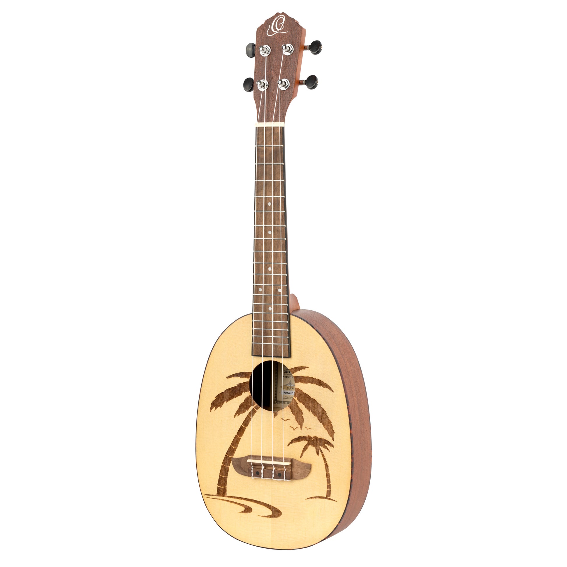 RUPA5, modèle Concert, table épicéa avec motif gravé au laser, manche acajou, sillet 36 mm, naturel satiné