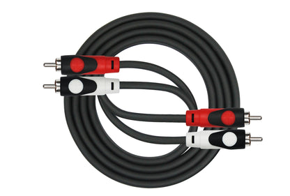 Câble patch LIGHT GEAR 2x RCA/2x RCA, 1 mètre, noir