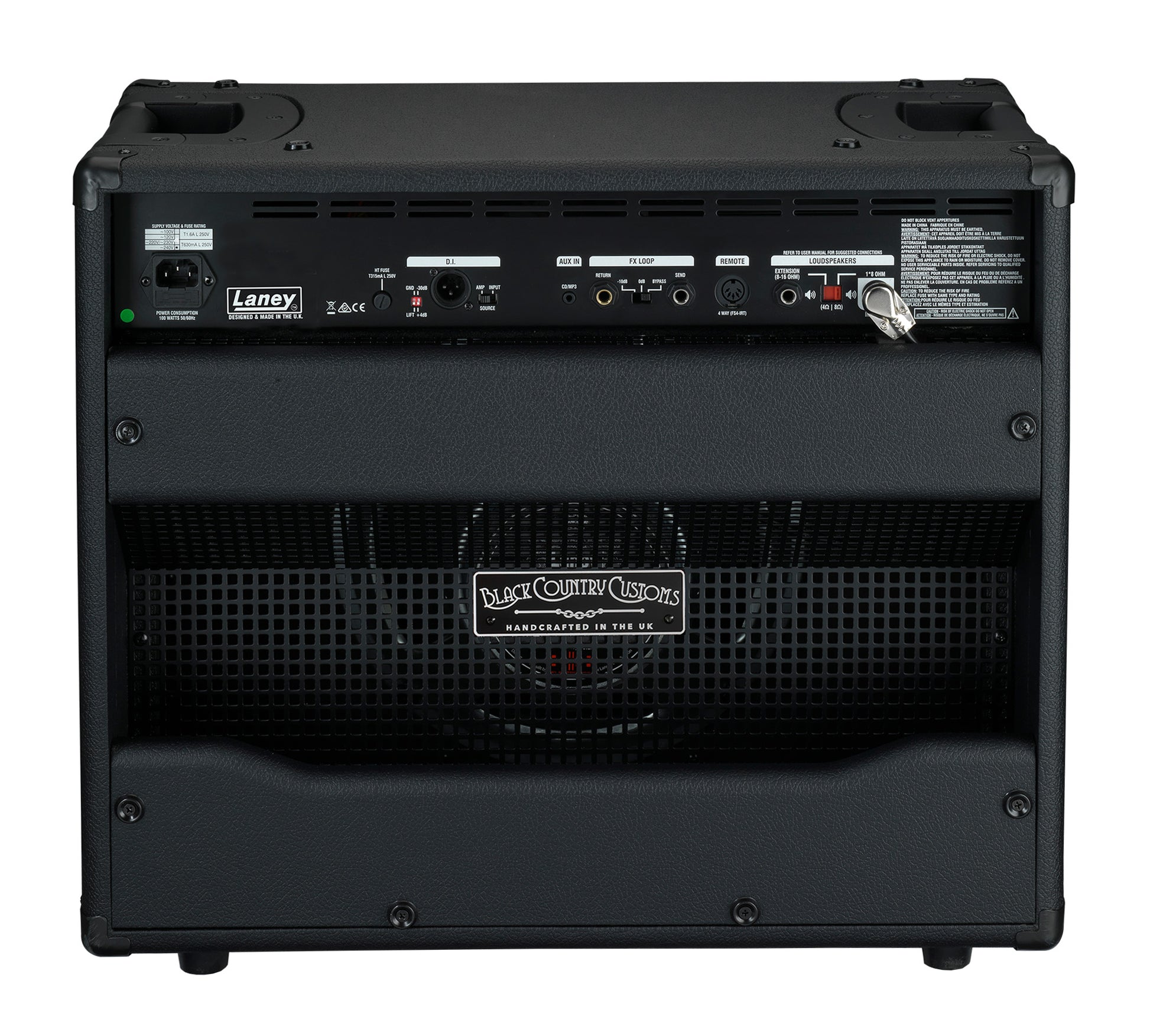 Ampli à lampes 30W (2 x 6L6), fabriqué en Angleterre, 1 x 12" HH Custom, préampli à lampes (4 x ECC83), 3 canaux