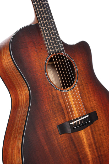 CORE-GA, forme Grand Auditorium, table blackwood massif, f/e blackwood massif, EQ Fishman Sonitone, soft case, light burst