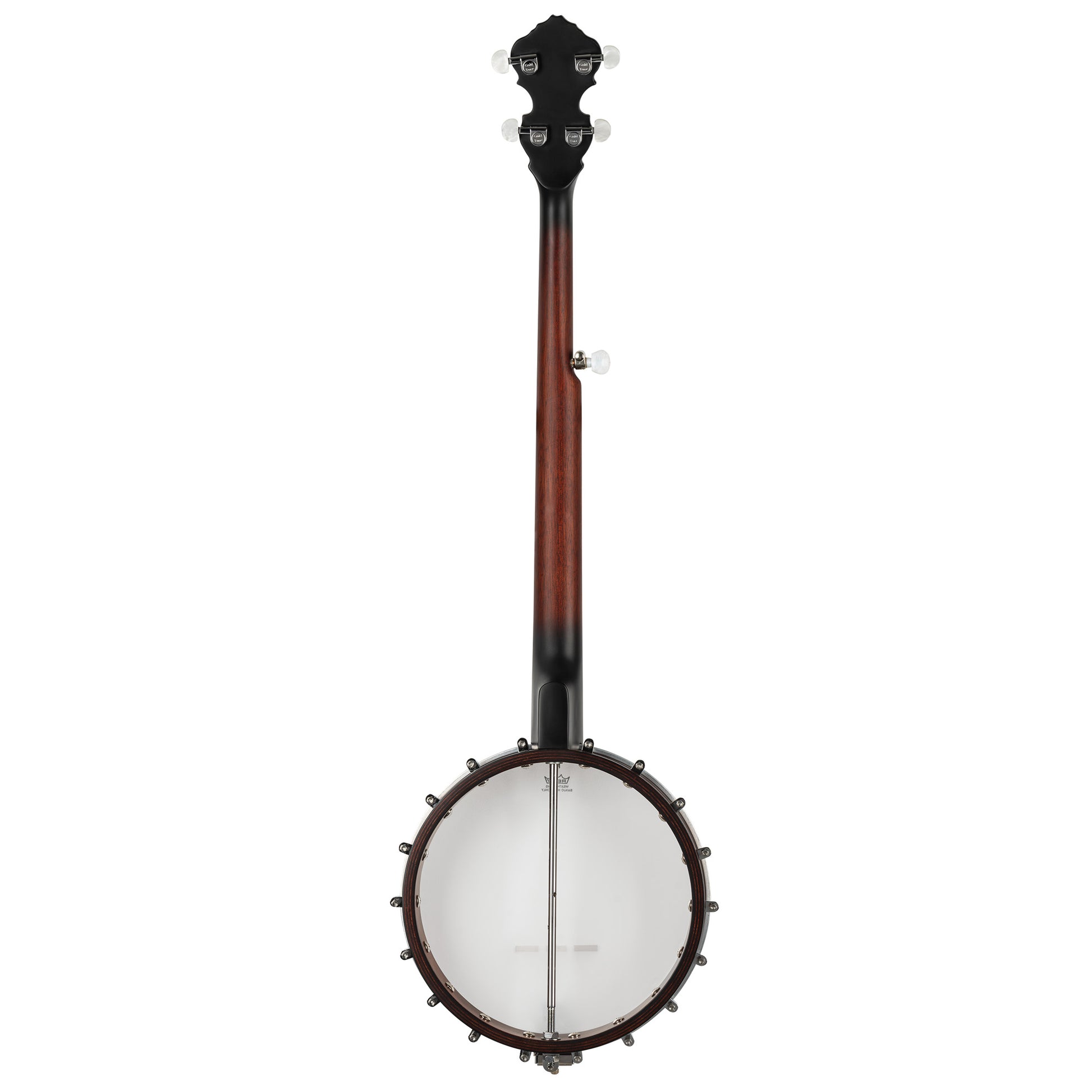 OBJ150OP, banjo 5 cordes fond ouvert, 18 tirants, cercle acajou, manche acajou, whiskey burst satiné