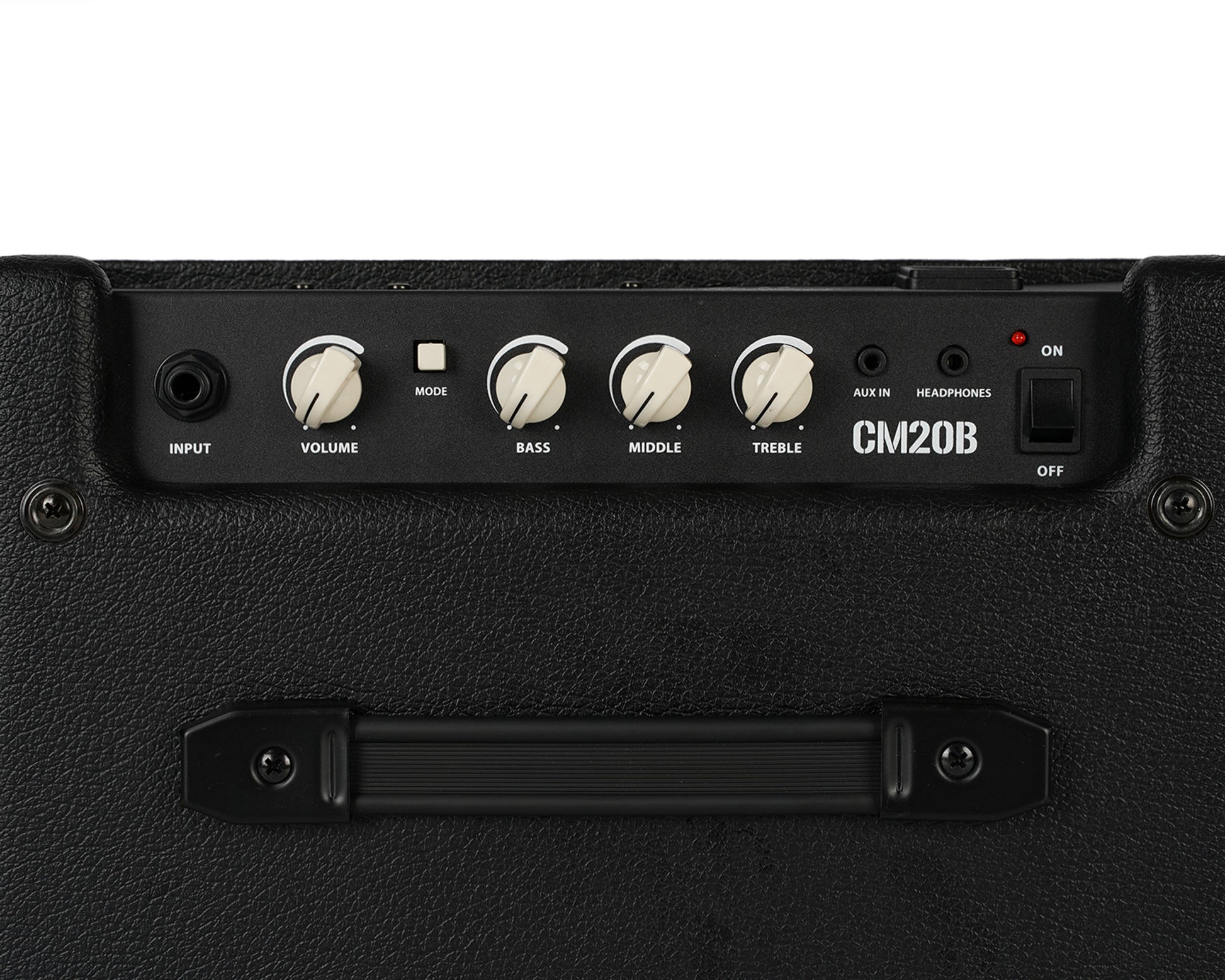 Ampli basse CM20B, 20W, HP 8", égaliseur 3 bandes, bouton Mode, poids: 6 kg, noir