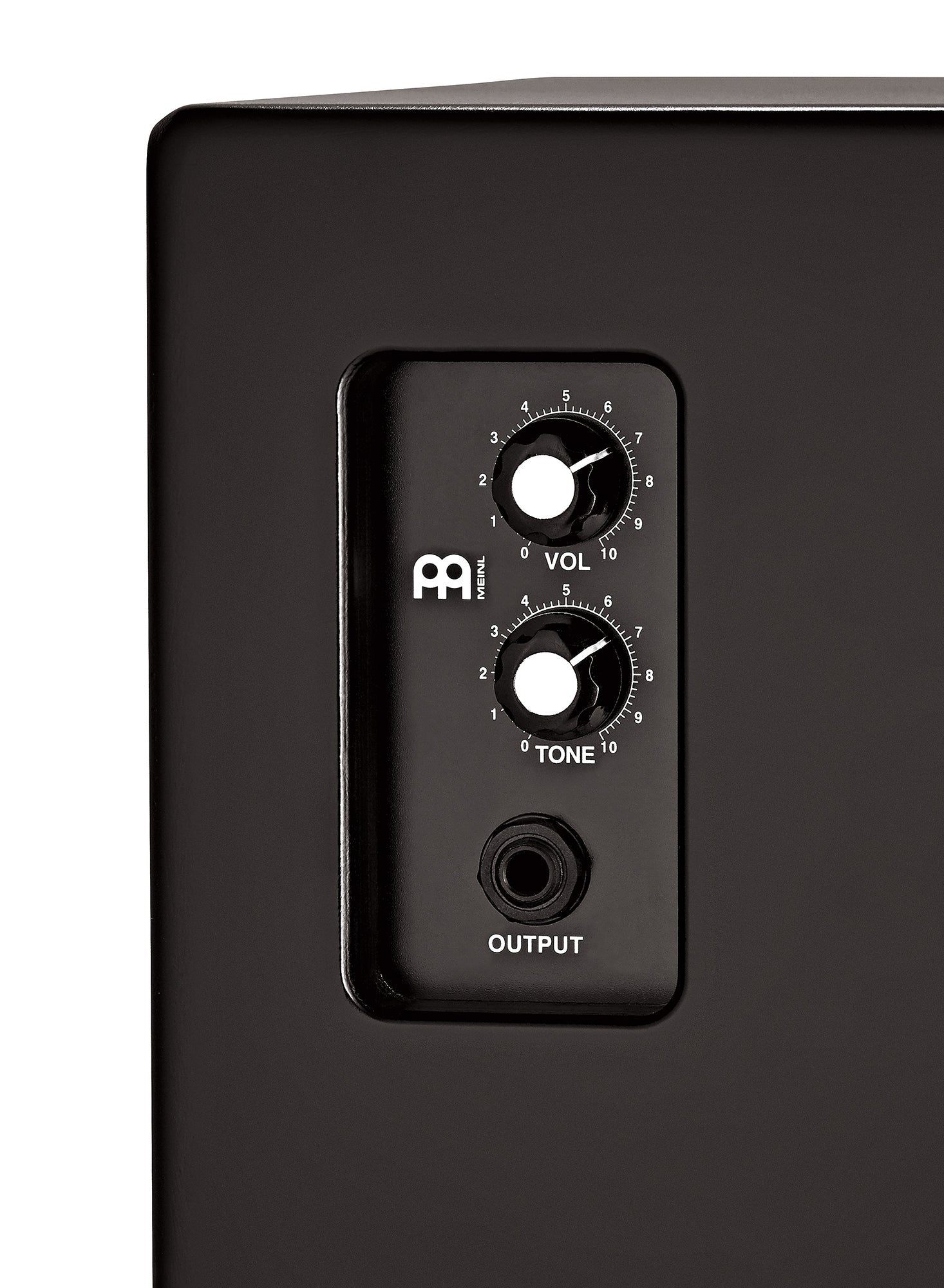 CAJON PRE-AMPLIFIE MEINL MAKAH-BURL, CORPS EN BOULEAU BALTIQUE, 3 PIEZO, SNARE, FINITION NOIR MAT