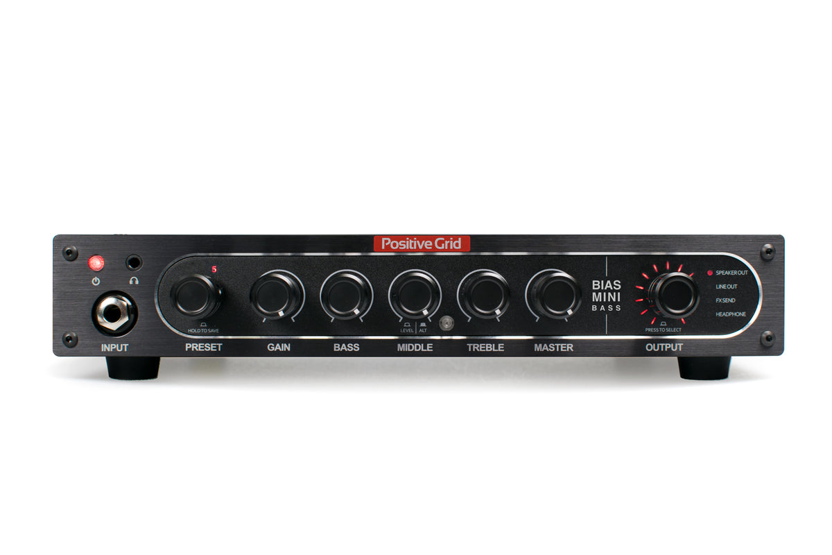 BIAS Mini Bass, tête amplifiée compacte pour basse, 300W @ 4 ohms Class D, noir