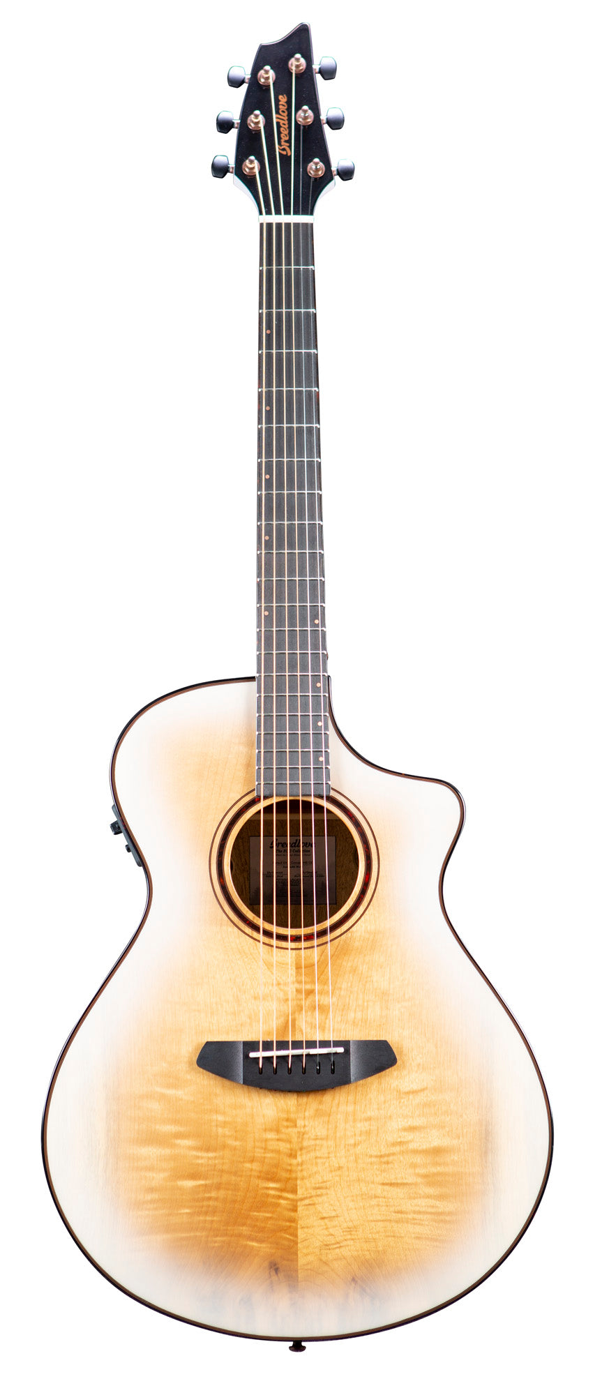 PURSUIT EXOTIC S CONCERT WHITE SAND CE, table myrtlewood massif, f/e myrtlewood, EQ Fishman Presys I, white sand