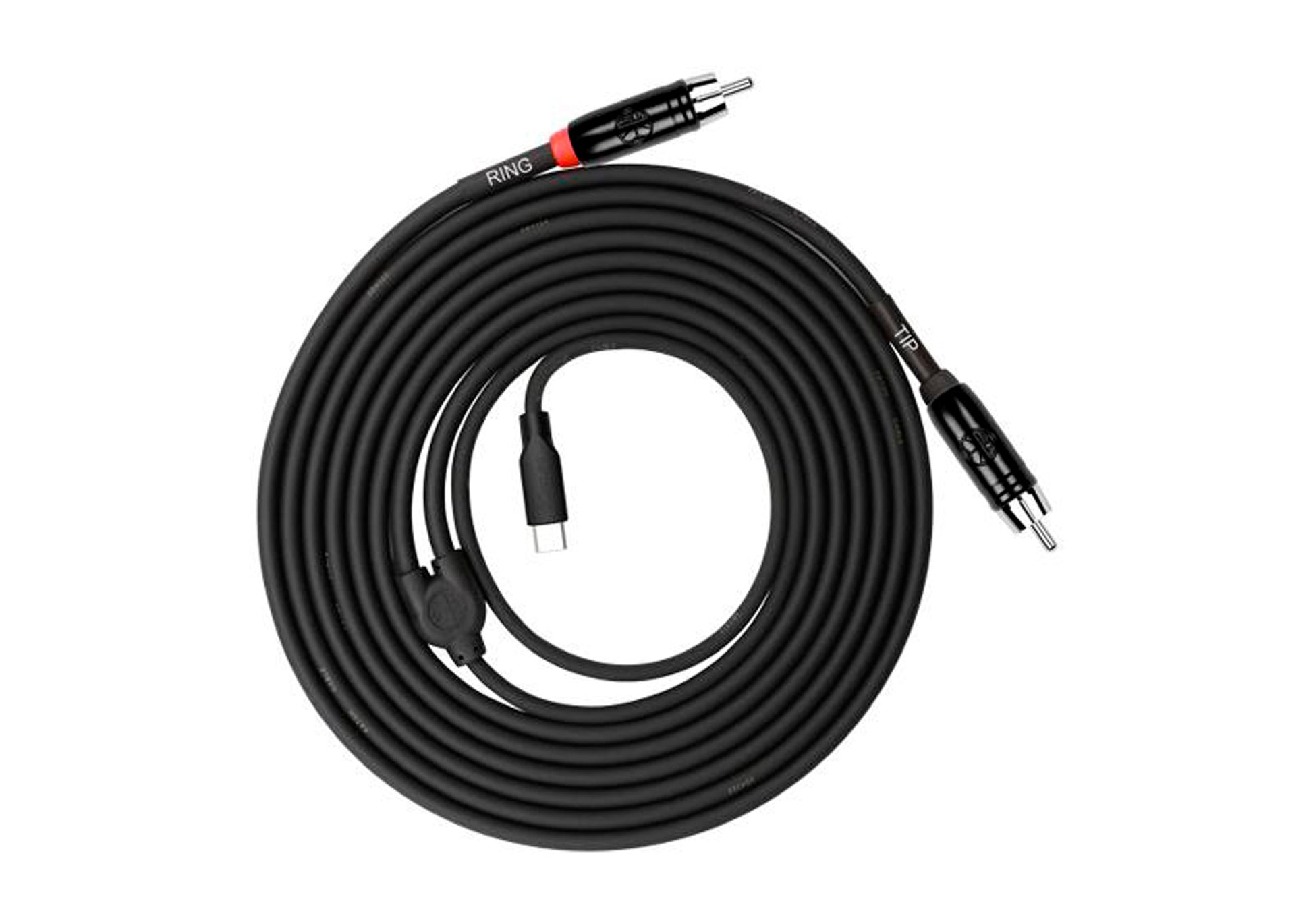 Câble patch USB-C/2x RCA, 3 mètres, noir