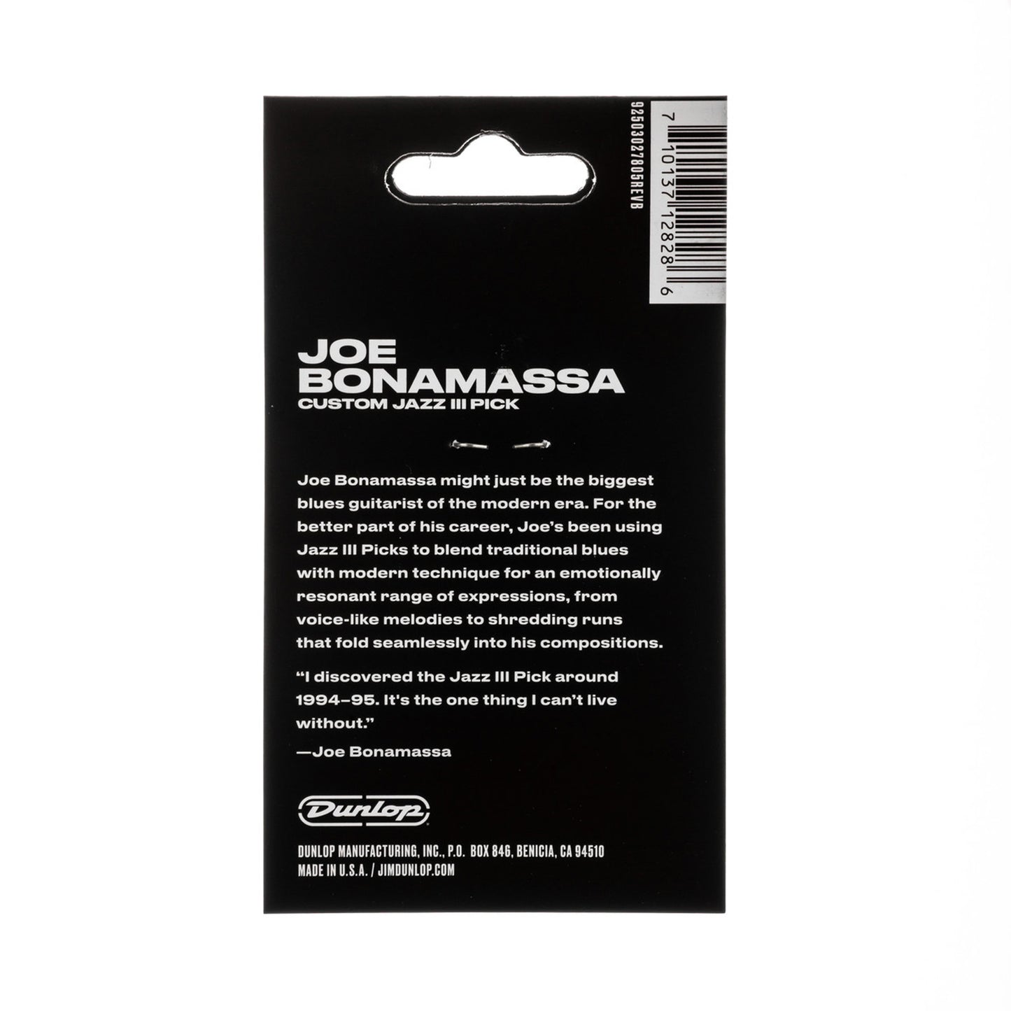 Sachet de 6 médiators Joe Bonamassa Custom Jazz III Gold