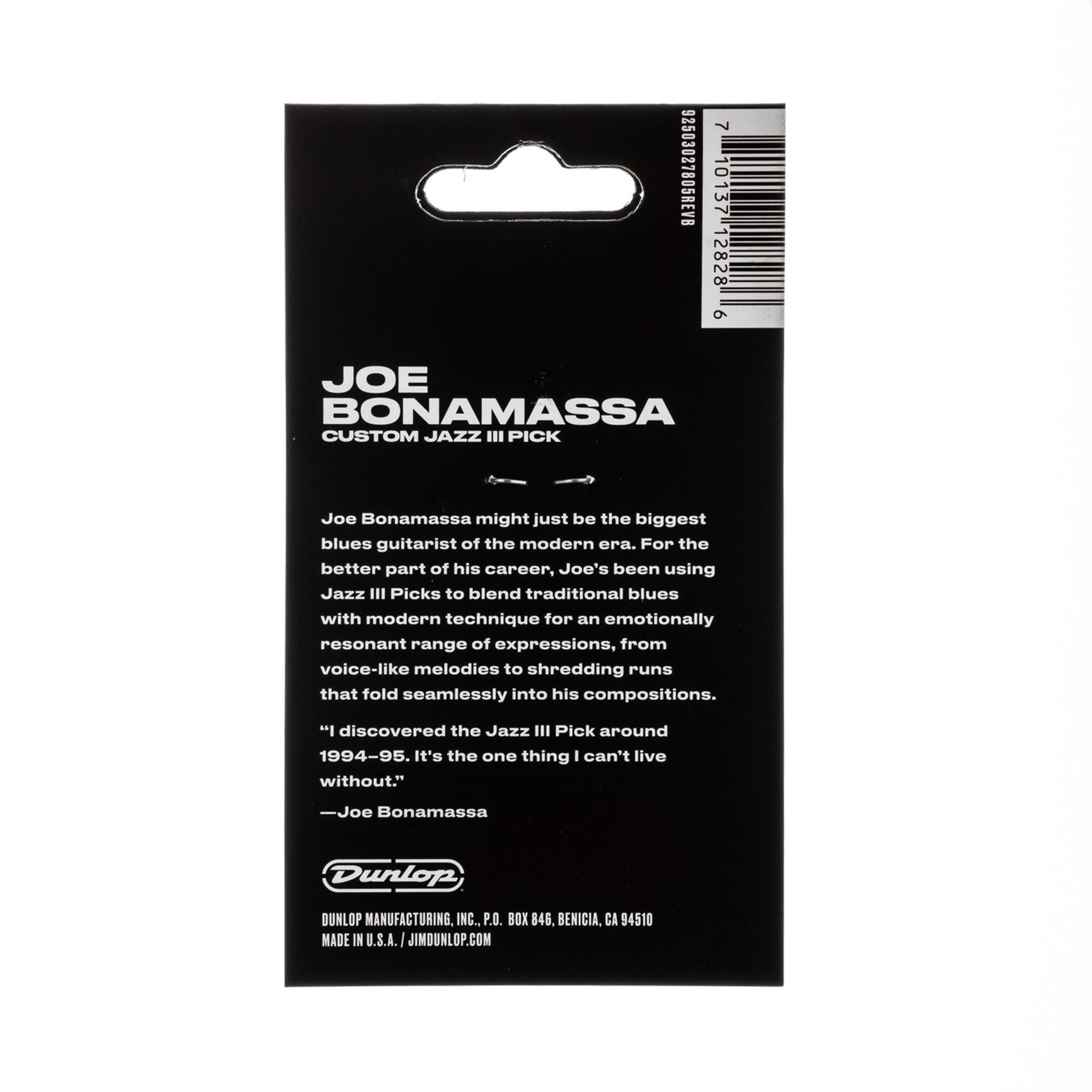 Sachet de 6 médiators Joe Bonamassa Custom Jazz III Gold
