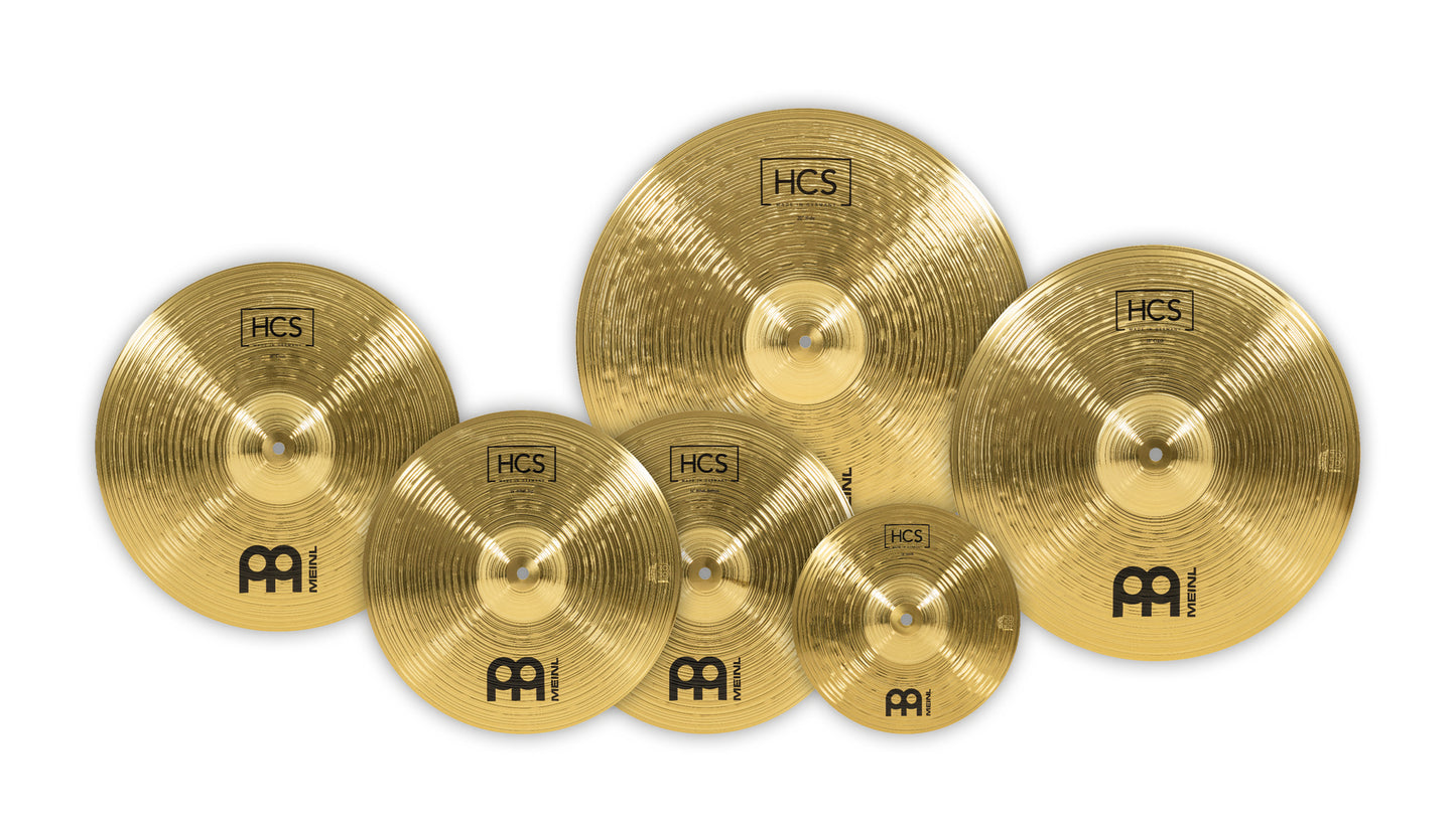Pack de cymbales étendu Meinl HCS 10"14"16"18"20" alliage laiton MS63 fini traditional