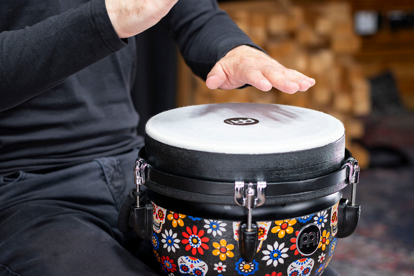 DJEMBE MEINL JUMBO SYNTHETIQUE 10" DAY OF THE DEAD